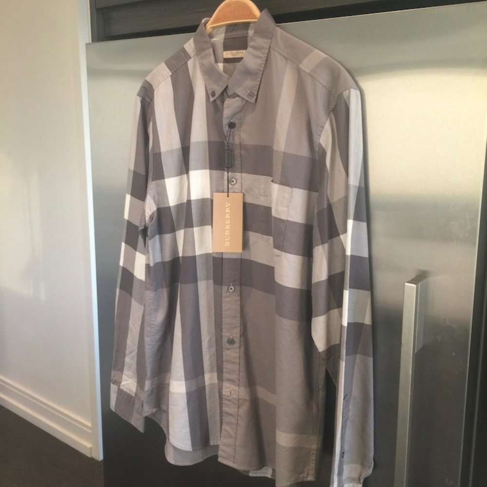 Burberry Check Stretch Cotton Shirt